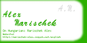 alex marischek business card